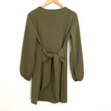 No Brand Olive Dress with Back Tie- Size S