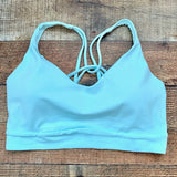 Athleta Light Blue Solace Criss Cross Back Padded Bra- Size ~S