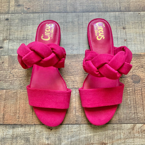 Circus By Sam Edelman Magenta Suede Like Sandals- Size 7.5