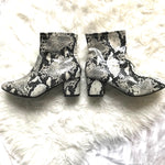 Time and Tru Snakeskin Boots with Block Heel- Size 8 1/2