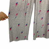 Phil Love Grey Lighting Bolt Lounge Pants- Size ~S (Inseam 29")(We Have Matching Top!) (See Notes)