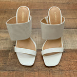 Express White Heeled Sandals- Size 8