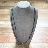 No Brand Black/Gold Beaded Slide Necklace
