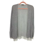 Rag & Bone Heathered Grey Extra Fine Merino WoolCardigan with Cream Lining- Size ~S (see notes)
