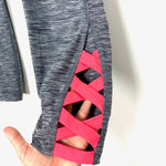 Exp Core Grey Heathered Pink Cut Out Leggings- Size XS (Inseam 19")