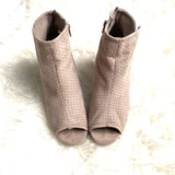 Old Navy Tan Peep Toe Block Heel Booties- Size 9 (Great condition)