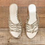 No Brand Gold Metallic Sandals- Size 37 (Like New Condition!)