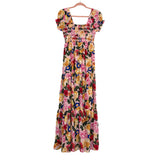 Buddy Love Floral Print Smocked Bodice Maxi Dress NWT- Size XS