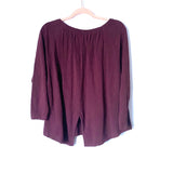Madewell Purple Long Sleeve Top with Back Slit- Size S