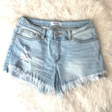 JustUSA Light Wash Denim Frayed Shorts- Size M