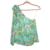 Lilly Pulitzer Pink/Blue/Green Print One Shoulder with Bow Top NWT- Size 2