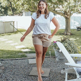 LOFT Tan Drawstring Waist Shorts NWT- Size L