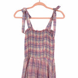 Rusttydustty Purple and Pink Smocked Bodice Tie Strap Dress NWT- Size S