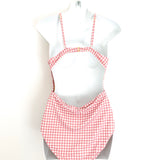 Beach Joy Pink Gingham Cutout Swimsuit NWT- Size L