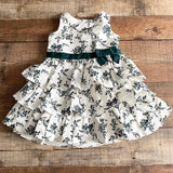 Janie & Jack Green Floral Belted Dress NWT- Size 2T