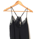 Lovestitch Black Silky Lace Trim Cami NWT- Size S