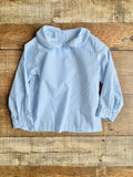 Little English Blue Gingham Collared Top- Size 3T