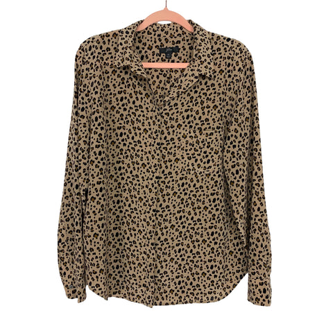 J.Crew Animal Print Button Up Blouse- Size 14