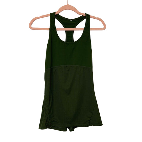 Fabletics Olive Cinched Side RacerbackTank- Size ~M (see notes)