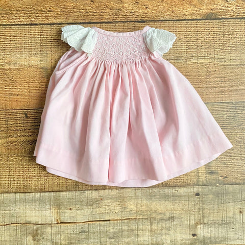 Classic Whimsy Pink Smocked Dress- Size 3M