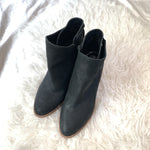 Vince Camuto Black Leather Booties with Tie Back- Size 9.5