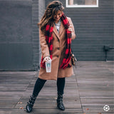 No Brand Red/Black Plaid Scarf