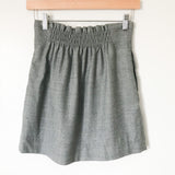 J Crew Grey Wool Blend Elastic Waist Skirt- Size 2