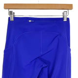 Lululemon Blue with Side Pockets Full Length Leggings- Size 4 ( Inseam 27.5")