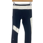 Lululemon Black White Grey and Silver Striped Jogger Leggings- Size 4 (Inseam 27")