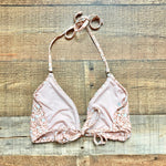 Aerie Mocha/Peach Floral Triangle Bikini Top- Size XXL (we have matching bottoms, sold out online)