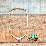 Stella & Dot Sunray Turquoise Necklace with Removable Pendant (sold out online)