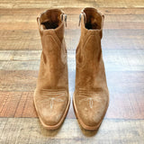 Dolce Vita Camel Suede Booties- Size 7