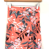 Bebe Coral Floral Faux Wrap Skirt- Size 00