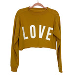 Reflex Mustard Love Crop Sweatshirt- Size S