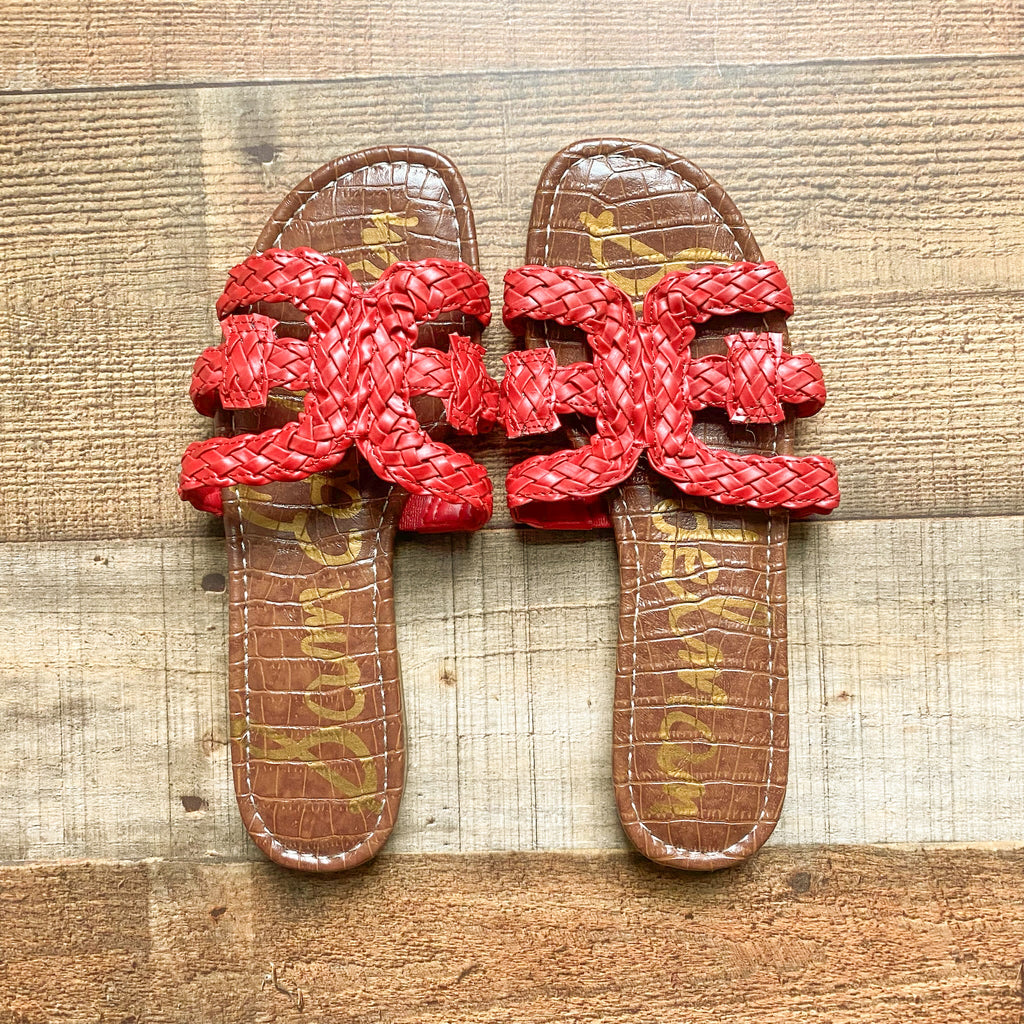 Sam Edelman Red Slide Sandals Size 7 BRAND NEW CONDITION The