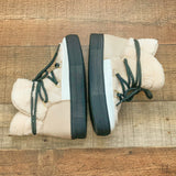 Scoop Taupe Faux Shearling Boots- Size 7