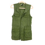 Universal Thread Olive Utility Drawstring Waist Zip Up Vest- Size S