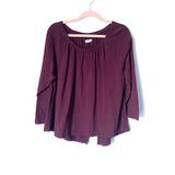 Madewell Purple Long Sleeve Top with Back Slit- Size S