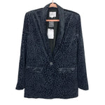 Grey Lab Black Velvet Leopard Print Blazer NWT- Size S (sold out online)