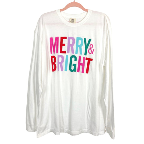 Pink Desert White Merry & Bright Tee NWT- Size XL