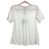 Knox Rose White Crochet Eyelet Top NWT- Size XS