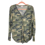 Pink Lily Camo Let the World Fade Away Button Front Top- Size S (sold out online)