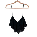 Aura Black Eyelet Lace Bandeau Top- Size S (we have matching pants)