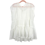 Vestique White Sheer Top with Slip- Size M (see notes)