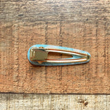 No Brand Blue/Pink Flecks Tear Drop Hair Clip NEW