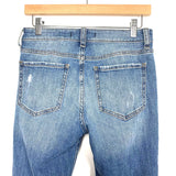 Eunina Frankie Low Rise Girlfriend Distressed Jeans- Size 3 (Inseam 24” rolled, as pictured)