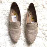 Franco Sarto Gold Perforated Loafers- Size 8