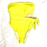 Eloquii Lime Green Strapless Removable Pads Side Cut Out One Piece- Size 12 (sold out online)