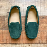 Janie & Jack Green Suede Loafers- Size 10 (Brand New Condition)