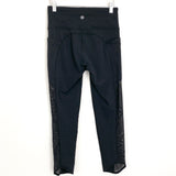 Athleta Black Stash Pocket Mesh Capri Pants- Size S (Inseam 21.5”)